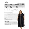 thumbnail image 4 of Black Kaftan Embroidered Dress Plus Size Short Sleeve Beachwear Nomadic Summer Outwear mumu Loungewear Comfortable Nightgown Lightweight Vacation Clothing, 4 of 7