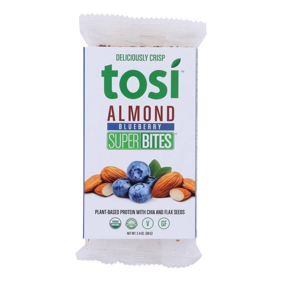 Tosi Crunchy Meal Bar, Almond Blueberry, Organic - 2.4 oz