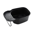 thumbnail image 2 of Colador multifunción de acero inoxidable con forma de silla de montar para filtrar residuos de comida y lavar, así como para escurrir verduras., 2 of 4