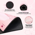 thumbnail image 3 of Extended Gaming Mouse Pad, Large XXL Mouse Mat with Stitched Edge, Pink Desk Mat for Computer Keyboard, Laptop & PC, Non-Slip Natural Rubber Base…, 3 of 5
