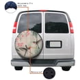 thumbnail image 4 of KAKALAD Watercolor Floral Hummingbird 05 Spare Tire Cover Universal Vehicle Accessories Buckle Car Tools 17”in, 4 of 6