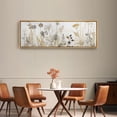 thumbnail image 2 of IDEA4WALL Extra Large Framed Canvas Print Wall Art Botanical Wildflowers Neutral Tones Mid-Century Vintage Art Nature Wilderness Wall Decor Oversized Artwork Relax/Calm for Room Decor - 60"x20", 2 of 5