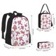thumbnail image 2 of Easygdp Purple Mushroom Mochila para Niños y Niñas con Set de Caja de Almuerzo y Estuche para Lápices 3 en 1, Mochila Escolar Estampada para Adolescentes, 2 of 7