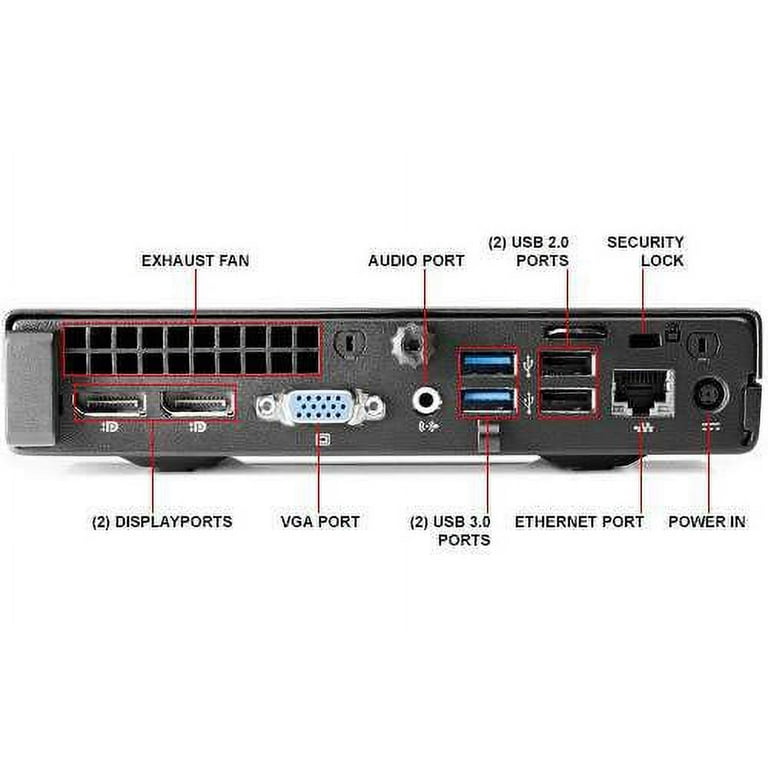 Restored HP Prodesk 600 G1 Micro Desktop Computer Ultra Small Tiny PC (Intel Core i3-4160T, 4GB Ram, 320GB HDD, WiFi, USB 3.0) Win 10 Pro