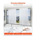 thumbnail image 2 of Sheer Panel Curtains 42 W x 84 L, Rod Pocket Design, 2 Pack, Soft Polyester, 2 of 11