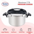 thumbnail image 4 of Alpine Cuisine Stainless Steel Pressure Cooker, for All Cooktops, Stove Top Pressure Cooker Used for Pressure Foodie or Steaming, Compatible with Gas & Induction Cooker, Dishwasher Safe (7 Liters), 4 of 8