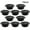 Black 19Mm, variant on 10X Metal Cabinet Cupboard Round Air Vent Grill Cover Ducting Ventilation Home Silver 29Mm