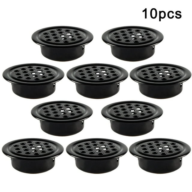 10X Cache-Grille Rond en Métal pour Armoire et Placard Ventilation Maison