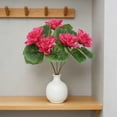 thumbnail image 5 of Artificial Lotus Flower Realistic Water Lily Silk Stem Home Decor for Table Centerpiece Vase Arrangement Buddha Decor （Red）, 5 of 6
