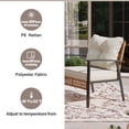 thumbnail image 3 of KAMEROUT 4-Piece Outdoor Patio Conversation Set, All-Weather PE Rattan Furniture with Loveseat, 2 Chairs and Table, 3 of 9