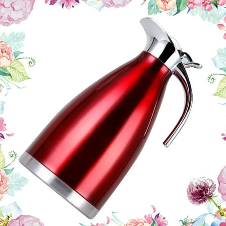 GOOHOCHY Stylish Red Stainless Steel Thermal Bottle Insulated Water Bottle for Storing Water 2L
