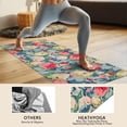 thumbnail image 4 of Pioneer Flower Floral Print Pattern Hot Yoga Mat Towel Non Slip for Hot Yoga - Quick-Drying Yoga Mat Cover with 4 Corner Pockets with Travel Bag - Hot Yoga Towel Non Slip 70"x26", 4 of 6