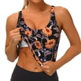 thumbnail image 3 of Balery Sunflowers Sujetadores deportivos con espalda cruzada para mujer, acolchados, sin costuras, de alto impacto, ideales para yoga, gimnasio, entrenamiento y fitness.-Small, 3 of 8