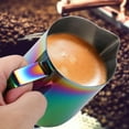 thumbnail image 1 of Milk Frothing Cup, Drawing Process Coffee Pitcher, Colorful Concave Base For Home Cafe Espresso Latte Art, 1 of 8
