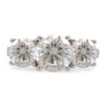 thumbnail image 2 of AFFY 3.24CT Moissanite Diamond 3 Stone Engagement Ring For Women 14K Solid Yellow Gold-5, 2 of 7
