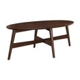thumbnail image 3 of Topline Home Furnishings Table Basse Ovale en Noyer, 3 of 4