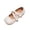 Beige, variant on Girls Ankle Strap Flats Toddler Dress Shoes Kids Walking Shoes Crisscross Strap Pearl Decor Soft Sole Casual Party School Everyday Wear