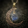 thumbnail image 5 of Happy date Best Friend Moon Pendant Necklaces, Love Across Light Years Filigree Crescent Moon Nebulae Cabochon Friendship Gifts BFF Necklace, 5 of 7