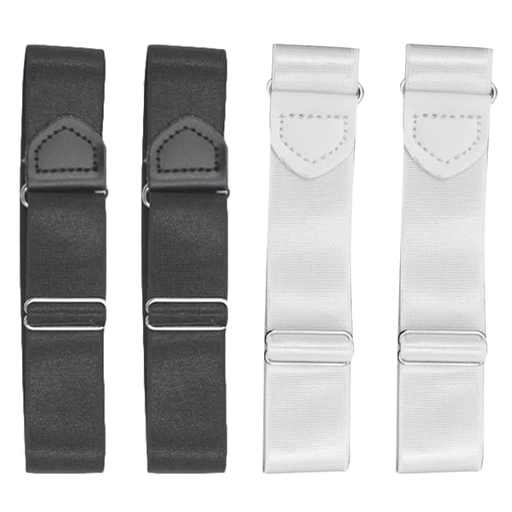LOLIPPYY 2 Pairs Adjustable Elastic Shirt Garters with Non- Grip, Lightweight Sleeve Holders for Men and Women