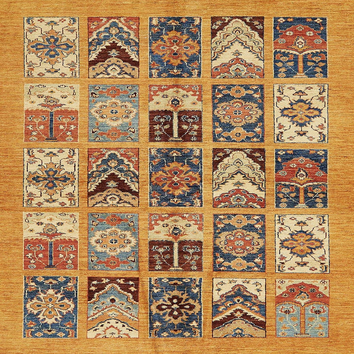 Ahgly Company Machine Washable Indoor Square Abstract Red Fox Red Area ...
