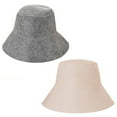 thumbnail image 6 of Simple Felt Sauna Hat: Sauna/Steam Room/Bathroom Cap (Gray/White), 6 of 8