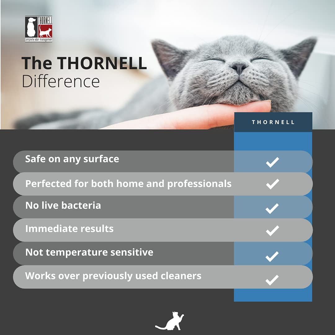 THORNELL Cat Odor-Off Concentrate Pet Smell Odor Eliminator – Cat Odor Eliminator Concentrate for Pet Urine Odor, Tomcat Spray for Cat Urine Smell, Feces on Carpet & Litter Boxes – Original Scent 16oz