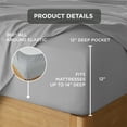 thumbnail image 6 of Regency Heights Cotton 144TC Twin XL 100% Cotton Solid Sheet Set in Dark Gray, 6 of 10