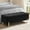 Black, variant on Rongbuk Velvet Storage Bench Ottoman with Soft Close Lid, Gray, 34.6 lb