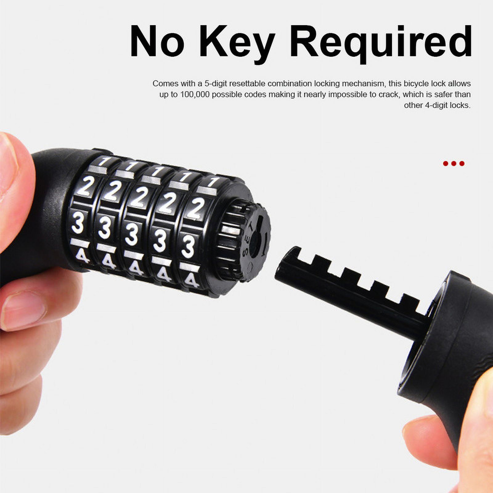 LNJBABAO Bike Chain Lock 3.6 feet 43.3'' for Bicycle Motorcycle and More