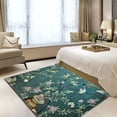 thumbnail image 2 of Alfombra de baño con diseño de paisaje de flores, pintura al óleo, para cocina, hogar, sala de estar, dormitorio, alfombras para puerta de entrada, 2 of 4