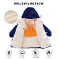 thumbnail image 6 of Aideaone Girls Winter Coats Hooded Puffer Jackets Medium Length Down-like Cotton Coats Snow Outwear 5-12Y, 6 of 7