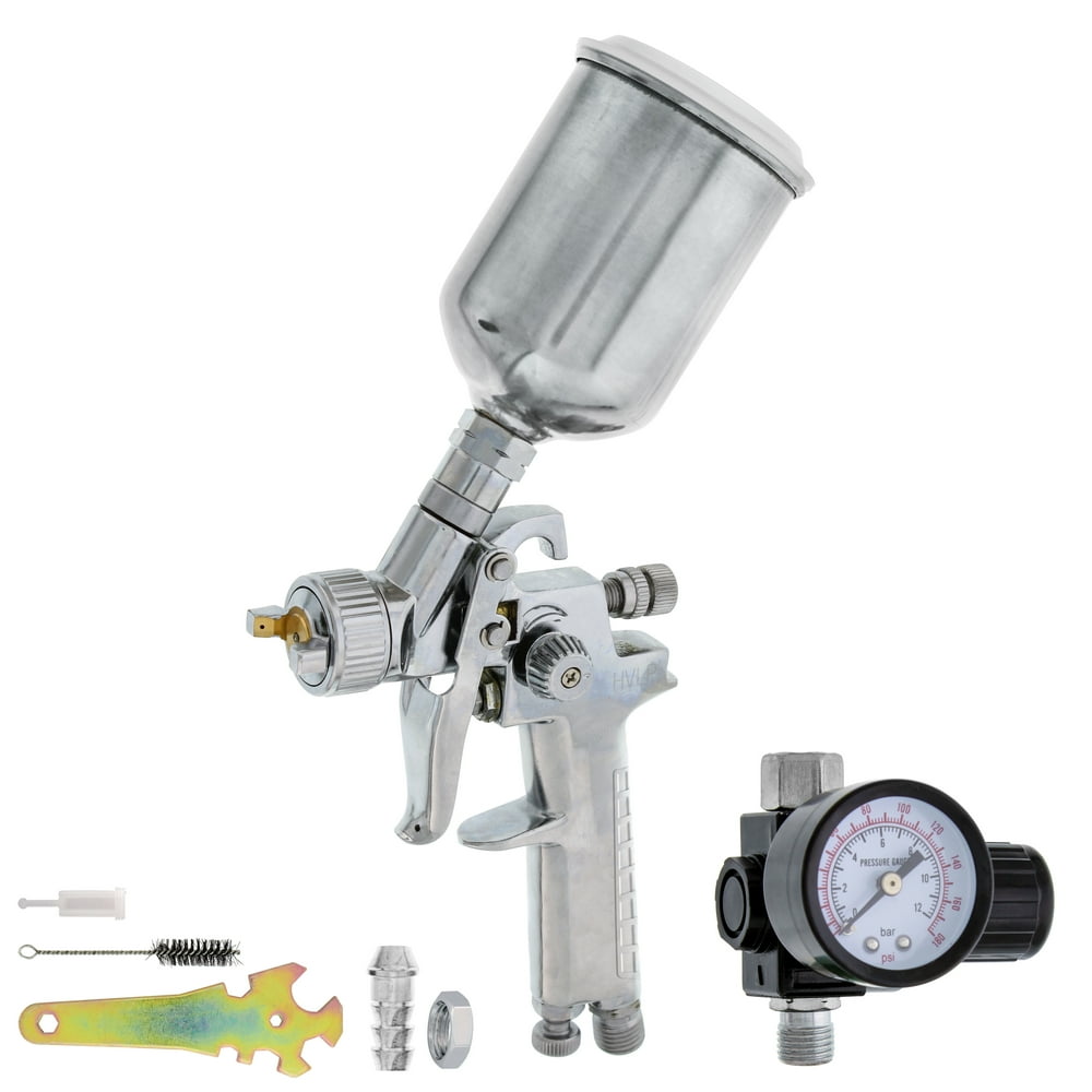 Mini TouchUp HVLP Spray Gun with 1.2mm Fluid Tip and Regulator
