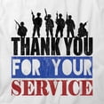 thumbnail image 2 of Thank You For Service T-Shirt | Patriotic American White Tee Gift, 2 of 5