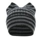 thumbnail image 1 of Gorro de lana con orejas de rayas y forma de pan al vapor para niños, gorro de invierno grueso con protección para las orejas, gorro de mujer, 1 of 2