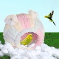thumbnail image 4 of Flannel Bird Bed for Small Pets, Cozy Velvet Parakeet Nesting House with Metal Washer, Soft Breathable Breeding Cave & Sleeping Hider for Cockatiels, Bird Shelter Cage Accessory Decoration, 4 of 10