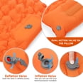 thumbnail image 4 of Graflsoa Orange Single-Color Inflatable Camping Mat with Large Dots for Outdoor Comfort, 4 of 6
