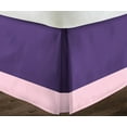 thumbnail image 3 of D.N.G. BEDDINGS 1 Piece Split Corner Two Tone Tailored Bed Skirt, Twin XL Size 12 Inch Deep Pocket, 800 Thread Count, 100% Egyptian Cotton, Solid Purple/Light Pink Color., 3 of 3