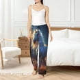thumbnail image 4 of Salouo Starry Light White Horse Print Women's Pajama Pants Casual Loose Sweatpants PJs Flowy Pants Drawstring Palazzo for Women Wide Leg Pants Lounge Pajama -Large, 4 of 8