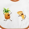 thumbnail image 4 of Inktastic Pineapple Chasing Pizza Boys or Girls Baby Bib, 4 of 4