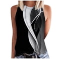 thumbnail image 1 of WZXFASHION Gilet Haut à Col Rond Imprimé Décontracté Confortable pour Femmes Ventes Aujourd'hui Liquidation Débardeurs et Camisoles pour Femmes, 1 of 5