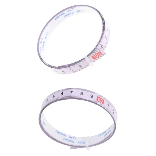 2 Uds., Cinta Métrica Adhesiva para Pista de de Inglete, Reg Métrica de Derecha a Izquier (100 Cm-0) + Izquier a Derecha (0 Cm) Sunnimix Cinta métrica autoadhesiva
