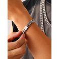 thumbnail image 2 of Terandius Men's Stainless Steel Cuban Chain Bracelet, available in widths of 5mm/7mm/9mm/12mm/14mm and lengths of 8.5 inches/9 inches, comes with a gift box., 2 of 8