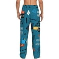 thumbnail image 3 of Balery Men'S Construction Trucks Pants,Sleepwear Pants,Pajama Pants,Pj Bottoms Drawstring And Pockets-Small, 3 of 9