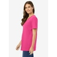 thumbnail image 3 of Woman Within Plus Size Perfect Short-Sleeve V-Neck Tee (Petite Available), 3 of 6