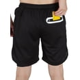 thumbnail image 2 of Luxtrada Mens Running Short Workout Running Shorts 2-in-1 Stealth Shorts (Black,L), 2 of 12