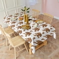 thumbnail image 4 of White Bigfoot and Footprint Pattern Rectangle Tablecloth 60"x102",Waterproof Polyester Rectangle Table Cloth, Wipeable Spillproof Polyester Tablecloth for Dining, Camping, Indoor and Outdoor, 4 of 6