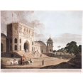 thumbnail image 3 of Daniells,Thomas and Wm 18x15 Black Modern Framed Museum Art Print Titled - Gate of a Mosque at Phillibeat, 3 of 5