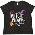 thumbnail image 3 of Inktastic Halloween Witch, Please Broom, Purple Hat, Spider and Snake Women's Plus Size T-Shirt, 3 of 5