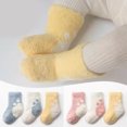 thumbnail image 6 of Gpaecead Kids Baby Toddler 3Pc Mid Calf Socks 0-3 Years Warm Toddler Socks Boy and Girl Winter Socks Infant Kids Sock Pink 02, 6 of 6