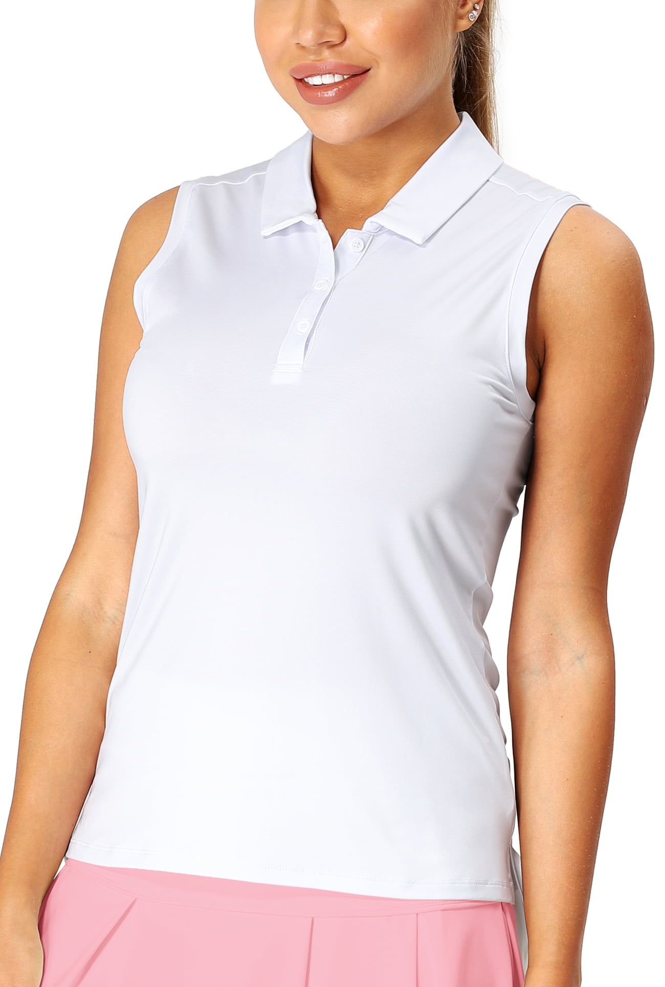 icyzone Women's Golf Sleeveless Polo Shirts Tennis Tank Tops Athletic T